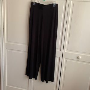 Black size M wide leg , pull on ladies slacks